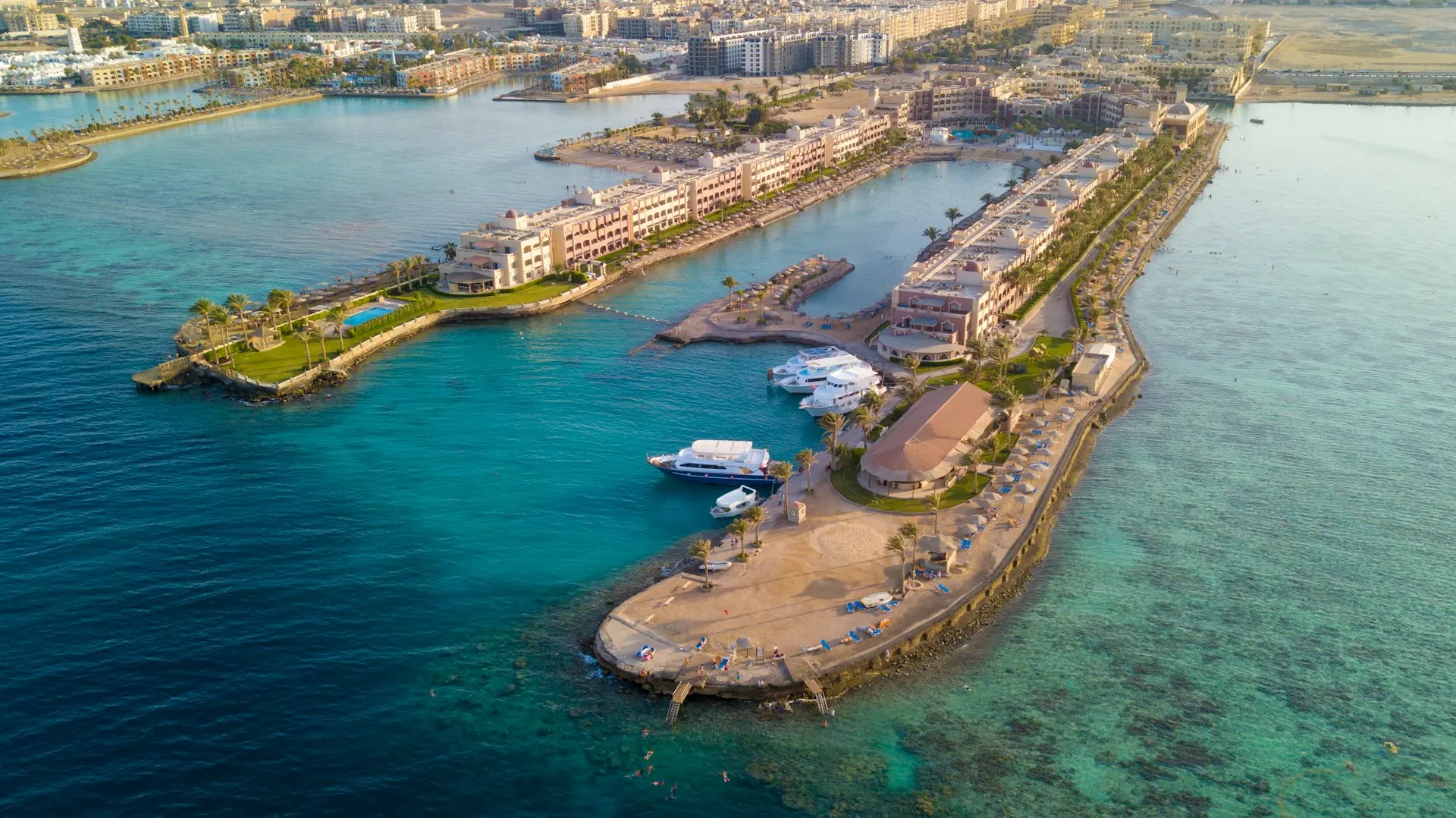 A bird's eye view of a city and a body of water